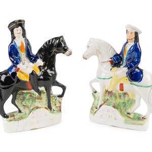 Appraisal: A Pair of Staffordshire Figures Tom King and Dick Turpin