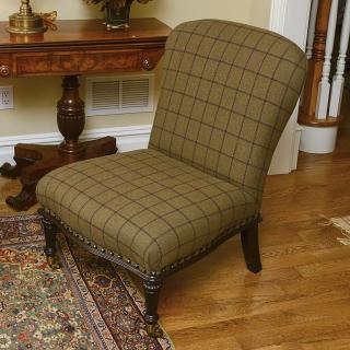 Appraisal: Ralph Lauren Home flannel upholstered chair Ralph Lauren Home flannel