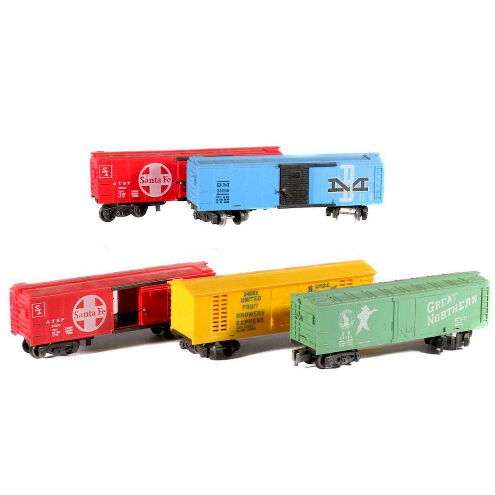 Appraisal: AF S Two ATSF Boxcars BM Boxcar GN and FGE