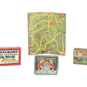 Appraisal: Three Milton Bradley Boxed Games American Early th Century comprising