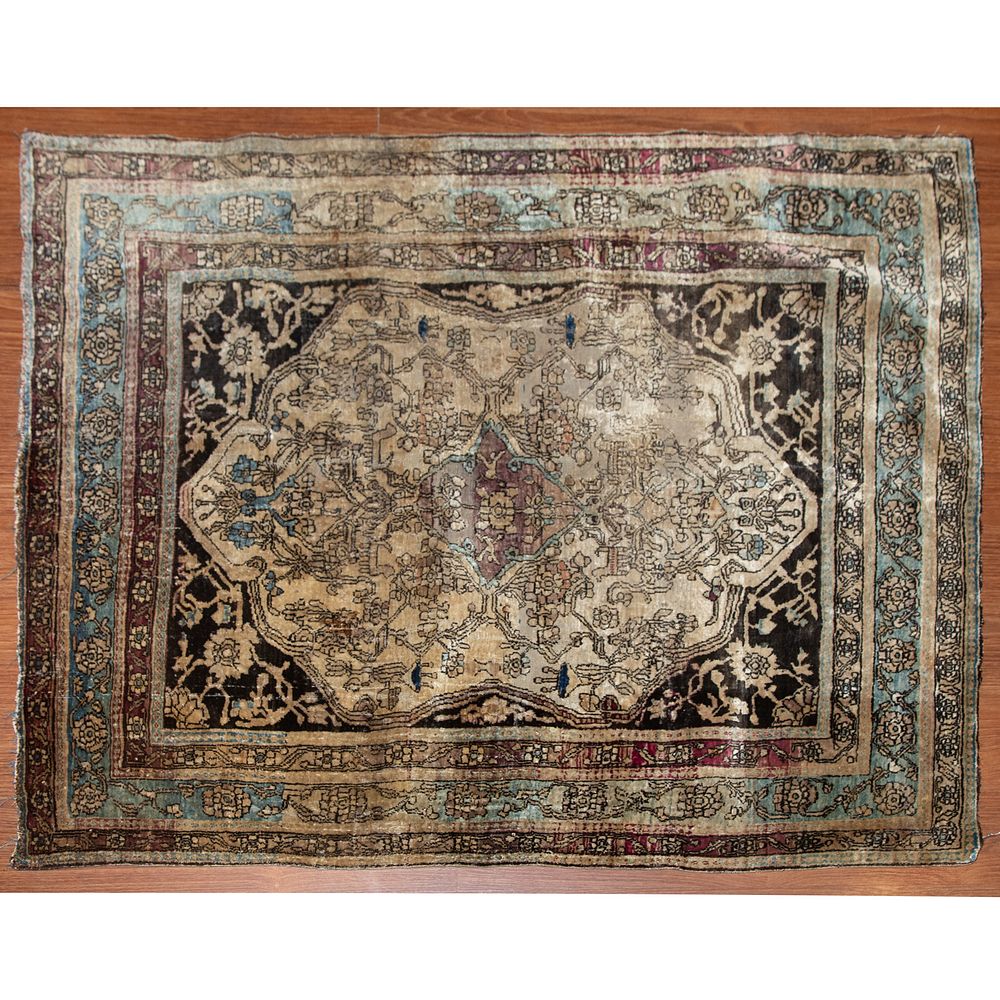 Appraisal: Antique Hereke Rug Turkey x Fourth quarter- th century hand-knotted