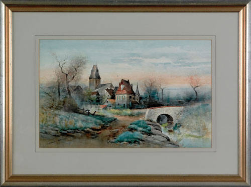 Appraisal: Christopher High Shearer American - watercolor landscape signed lower left