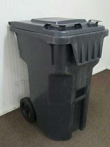 Appraisal: Used estate large heavy duty roll out trash collection bin