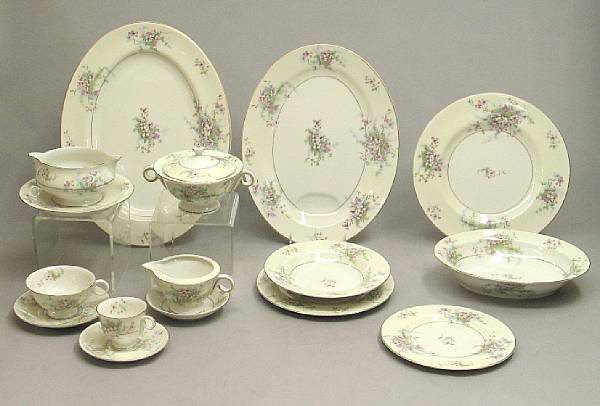 Appraisal: A Theodore Haviland of New York porcelain dinner service in