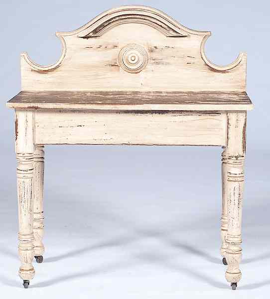 Appraisal: Painted Dressing Table th century a painted dressing table having