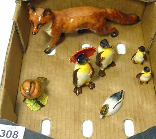 Appraisal: Collection of Beswick Pottery to include Penguin Family Penguin with