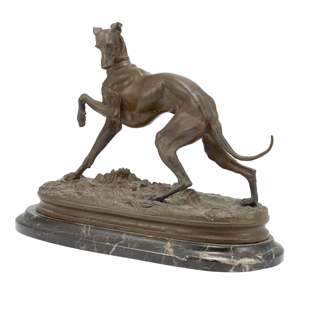 Appraisal: Bronze Figure of a Whippet After a model by P