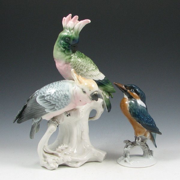 Appraisal: Rosenthal Kingfisher Figurine German Cockatoos Rosenthal Kingfisher Marked Rosenthal Germany