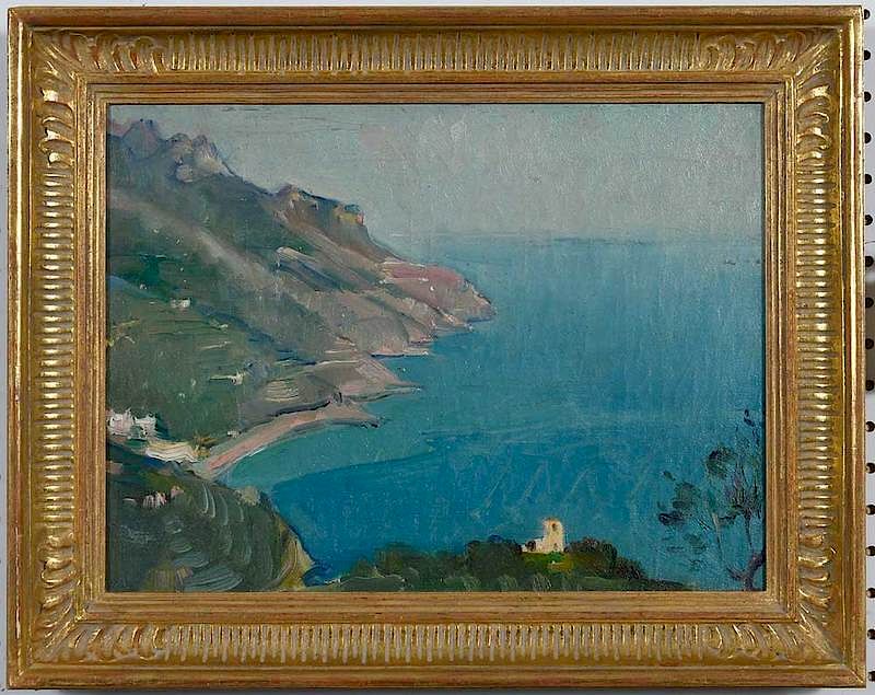 Appraisal: Oliver Dennett Grover Illinois - The Amalfi Coast stamped verso