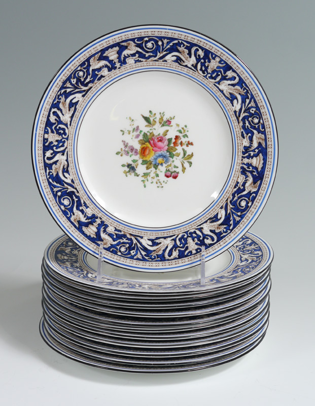 Appraisal: SET OF WEDGWOOD FLORENTINE SALAD PLATES White dragons on a