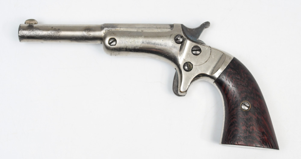 Appraisal: J STEVENS ARMS ANTIQUE OLD MODEL POCKET PISTOL Antique pistol