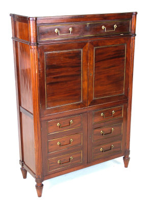 Appraisal: A mahogany cocktail cabinet th century the moulded top above