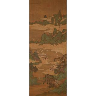 Appraisal: Manner of Liu Songnian - Figural Landscape Hanging scroll ink