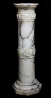 Appraisal: lot of Continental marble or alabaster pedestals third quarter th