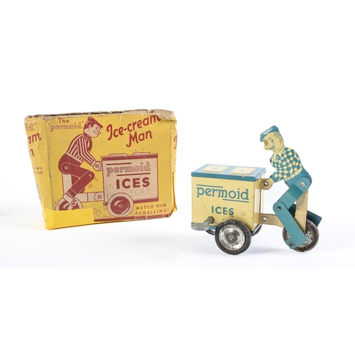 Appraisal: A lithographed tinplate clockwork toy - The Permoid ice-cream man