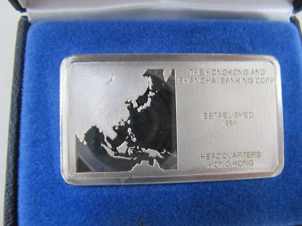 Appraisal: Cased Hong Kong Bank ingot