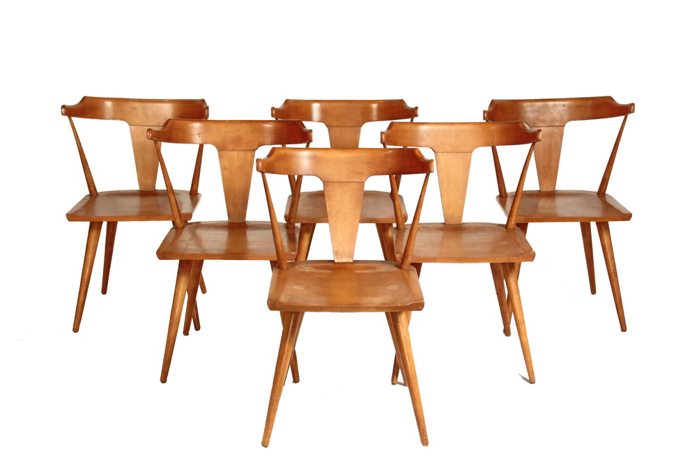 Appraisal: SET OF MID-CENTURY MODERN CHAIRS - Paul McCobb - Maple