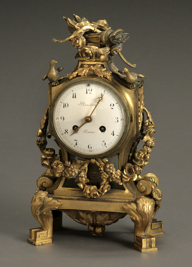 Appraisal: Louis XV Style Ormolu Mantel Clock Planchon Paris Late th