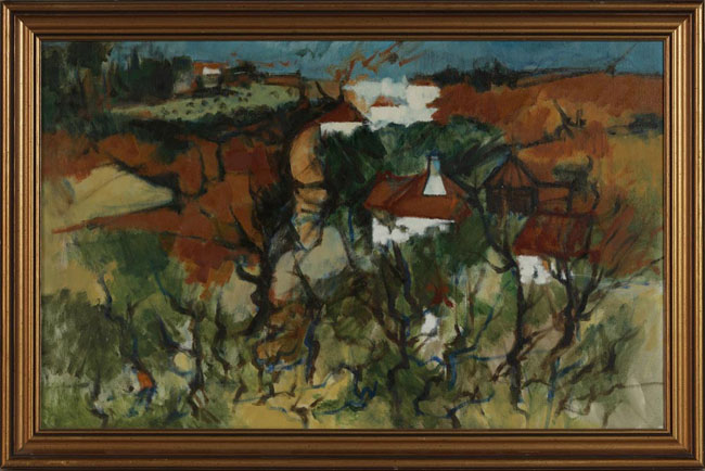 Appraisal: Stanley Tasker American th Century Portuguese Landscape c oil canvas