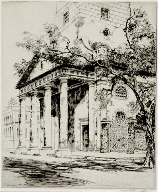 Appraisal: Alfred Hutty South Carolina - OLD SAINT MICHAEL'S CHARLESTON c