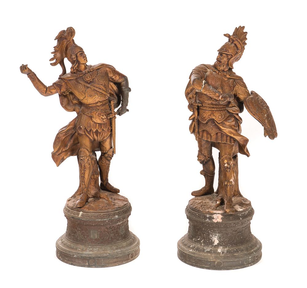 Appraisal: Pair Of Ansonia Clock Figures Pair Of Ansonia Clock Figures