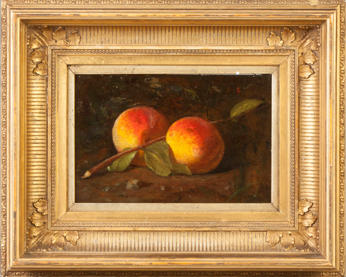 Appraisal: William Rickarby Miller American - Still life of Peaches Sgn