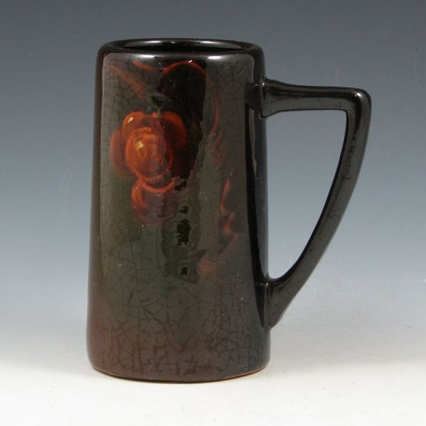 Appraisal: Weller Louwelsa mug with cherry decoration Marked Weller in large