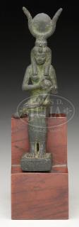 Appraisal: EGYPTIAN BRONZE OF ISIS AND HORUS EGYPTIAN BRONZE OF ISIS