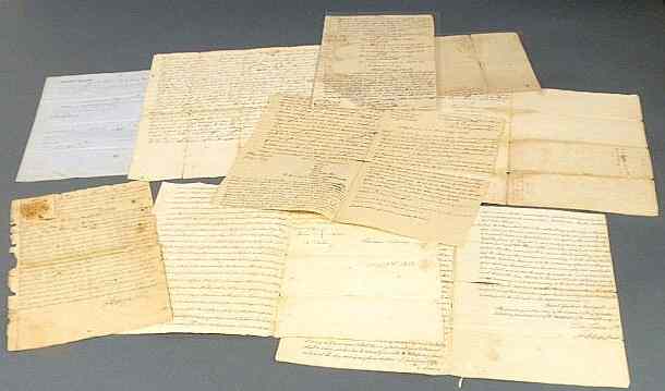 Appraisal: Group of nine documents from the Salisbury Family Catskill New