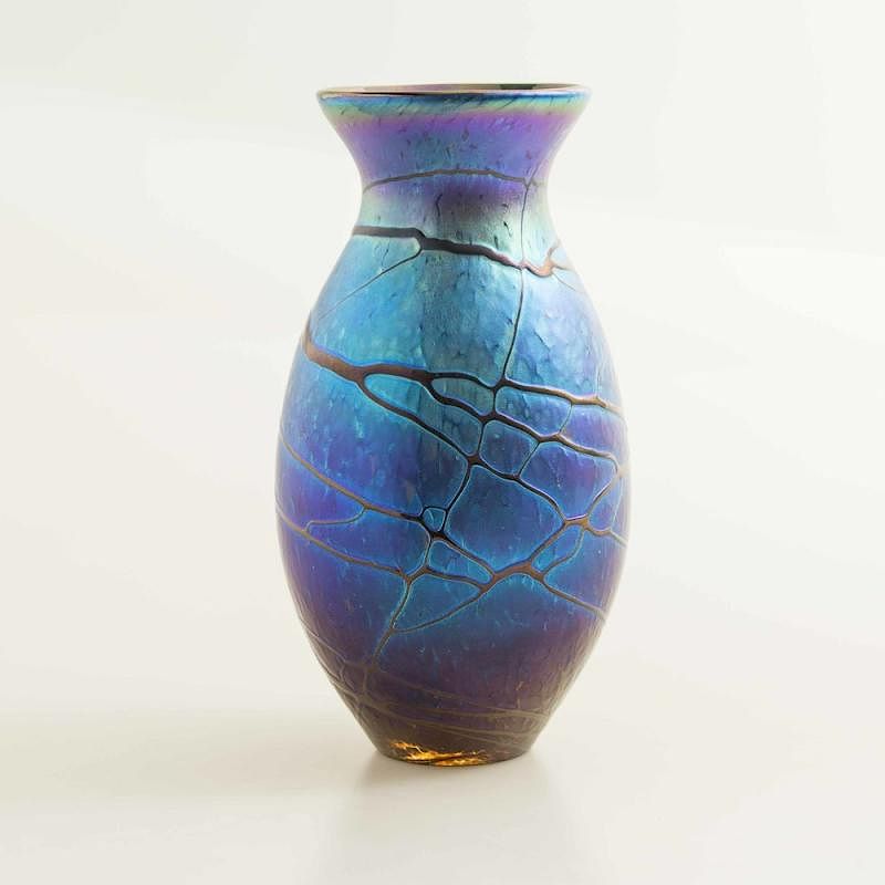 Appraisal: Tim Lazer Sacramento th c Art Glass Vase Tim Lazer