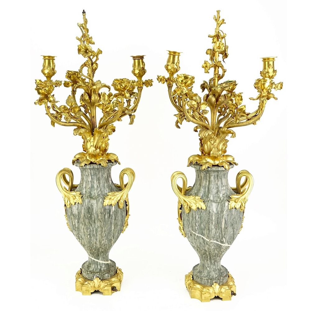 Appraisal: Pair of French Candelabra Pair of Impressive French Napoleon III