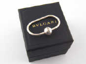 Appraisal: A Bulgari silver key ring approx x cm gms in