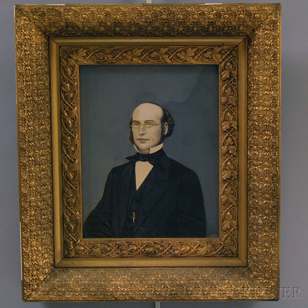 Appraisal: American School th Century Portrait of a Gentleman Unsigned Mixed