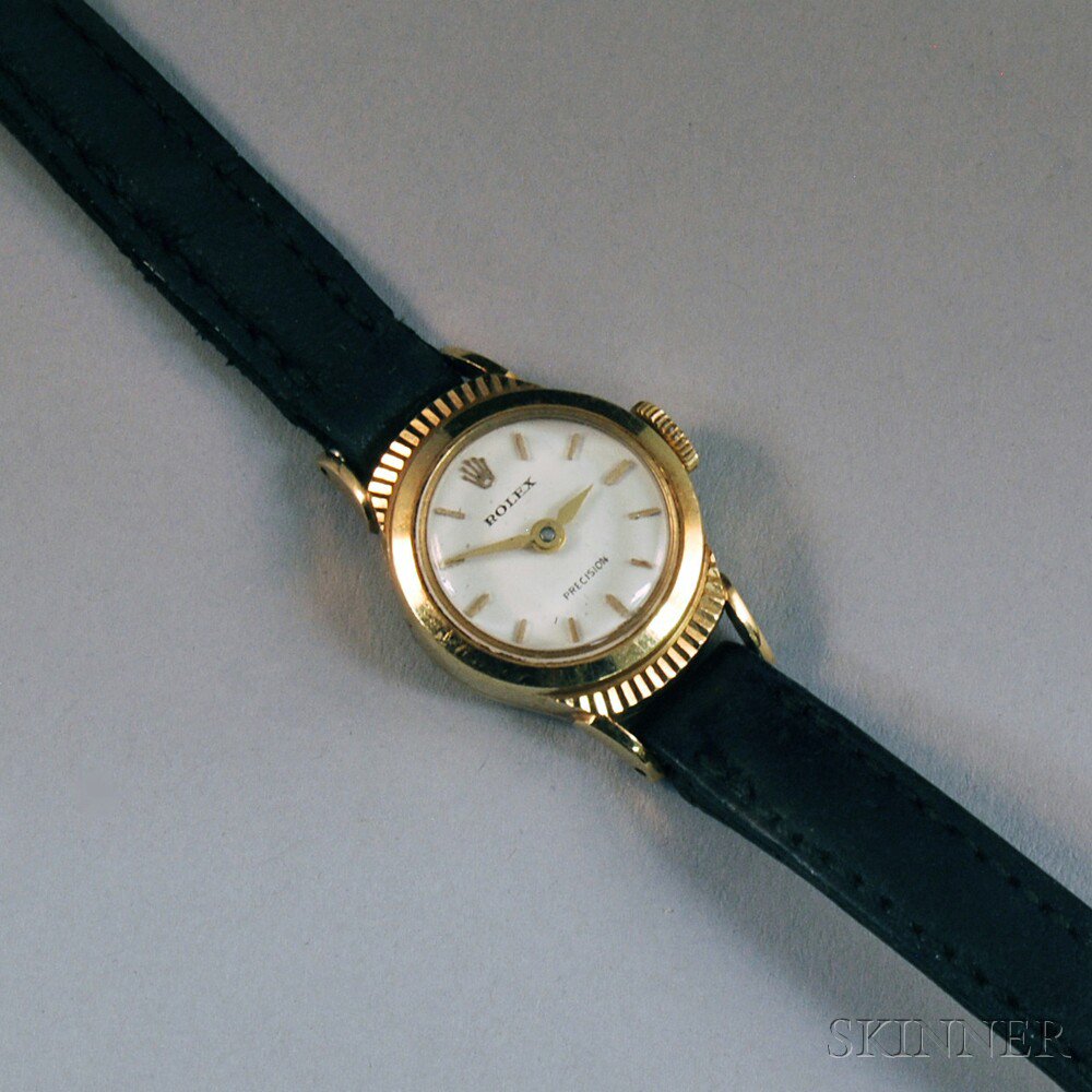 Appraisal: Lady's kt Gold Rolex Precision Wristwatch back of case numbered