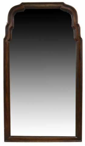 Appraisal: Drexel Heritage Furnishings walnut wall mirror mid th c shaped