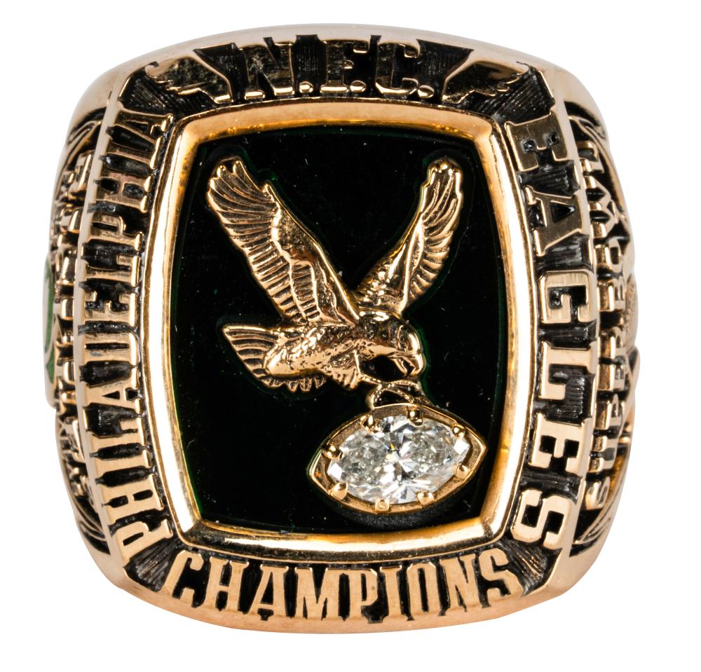 Appraisal: DON RICKLES PHILADELPHIA EAGLES SUPERBOWL RING karat yellow gold diamond