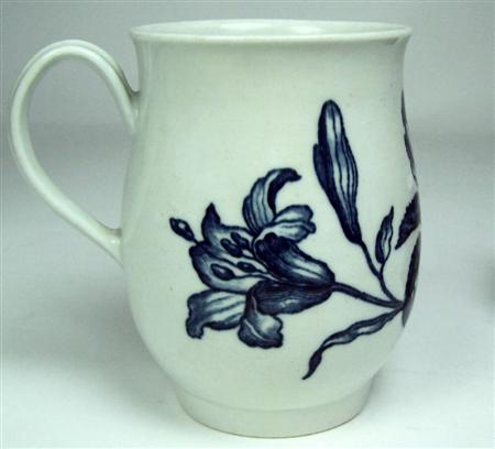 Appraisal: An th century Worcester blue printed mug circa of baluster