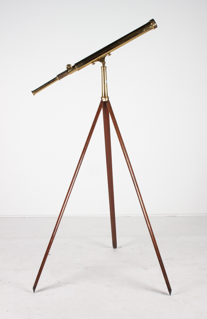 Appraisal: Victorian brass telescope on stand third quarter- th century brass