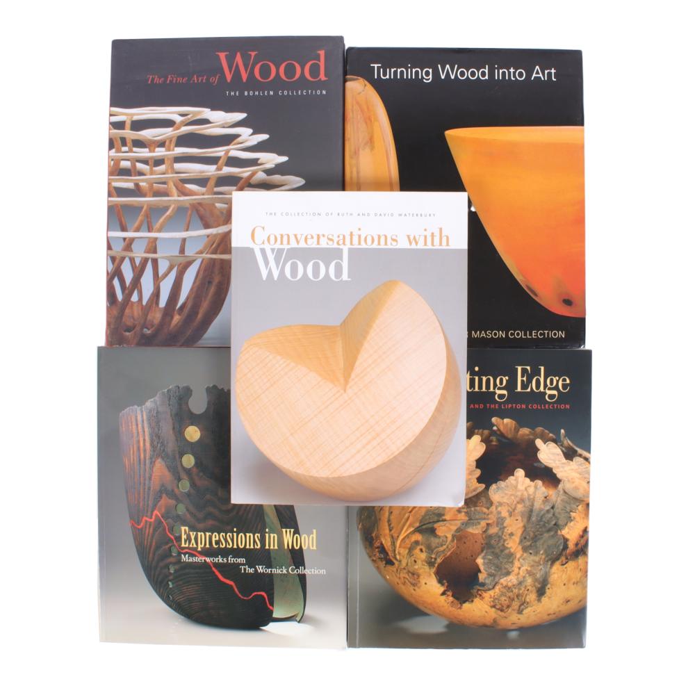 Appraisal: FIVE TURNED WOOD COLLECTION BOOKS LIPTON BOHLEN WATERBURY MASON WORNICK