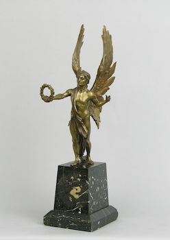 Appraisal: Carl Kauba Austrian American - Victory Bronze with golden patina