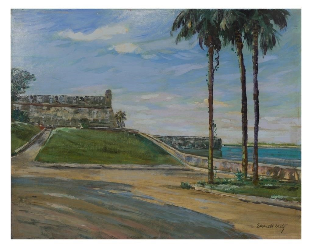 Appraisal: Emmett Fritz American - St Augustine view of Castillo de