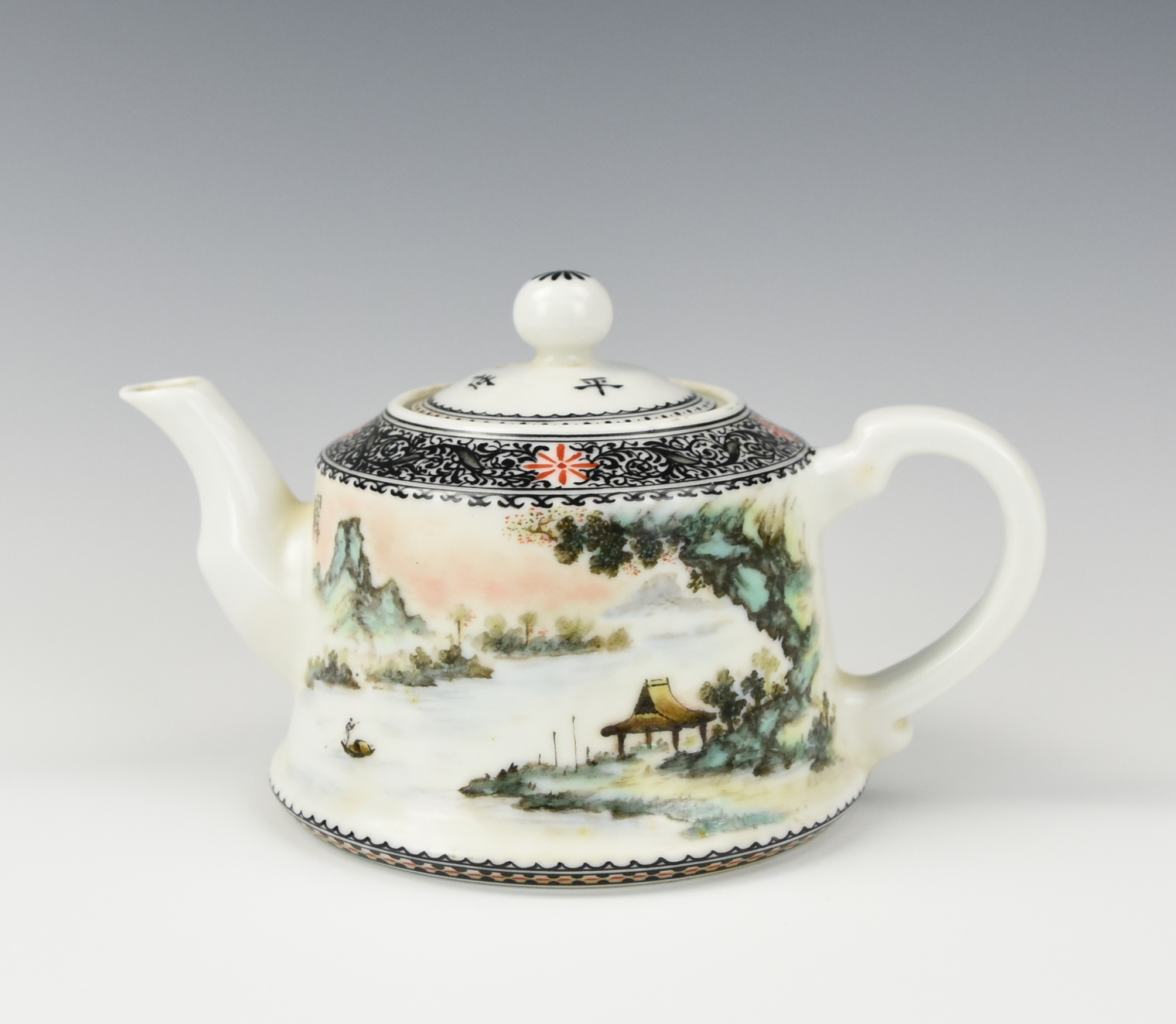 Appraisal: CHINESE QIANJIANG TEAPOT SIGNED BY WANG XIAOTING A Chinese porcelain