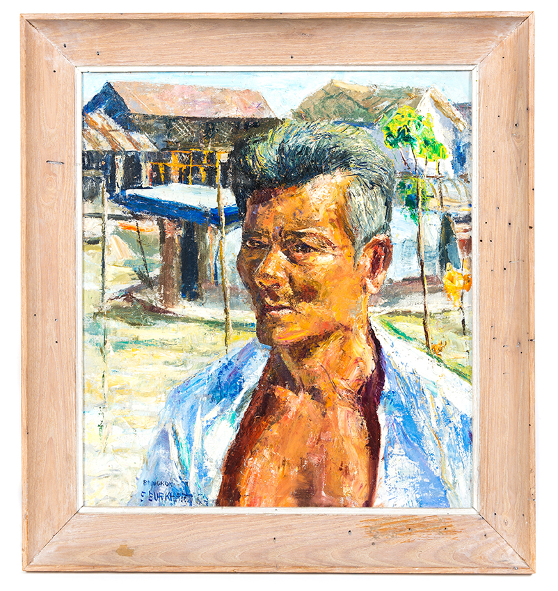 Appraisal: PORTRAIT OF A THAI MAN BANGKOK BY EMERSON BURKHART OHIO