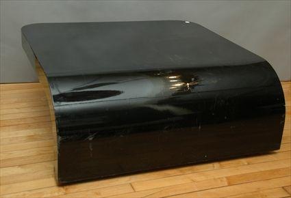 Appraisal: Black Lacquer and Lucite Low Table