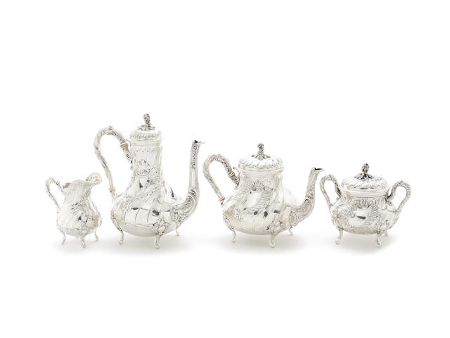 Appraisal: A th century French silver four-piece tea and coffee service