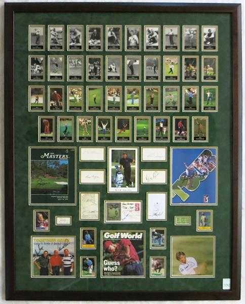 Appraisal: COLLECTION OF MASTERS TOURNAMENT CHAMPION AUTOGRAPHS mounted together and framed