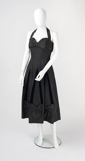 Appraisal: Two black evening dresses the first a halter-neck dress with