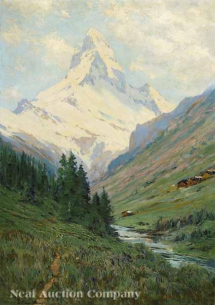 Appraisal: Charles Partridge Adams American Colorado - Matterhorn in the Morning