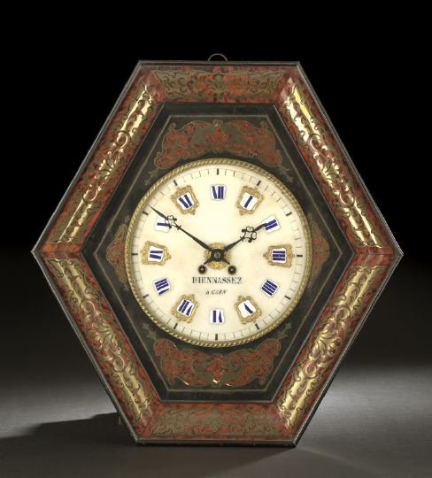 Appraisal: Large Napoleon III Hexagonal Wall Clock third quarter th century