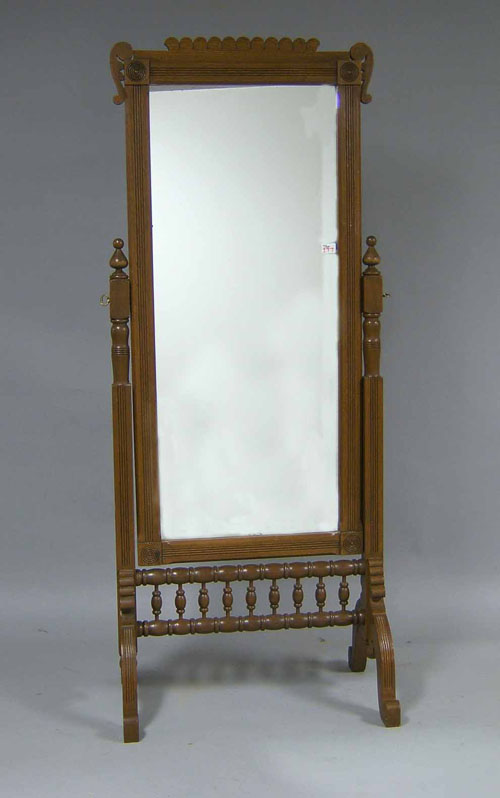 Appraisal: Victorian cheval mirror Provenance The Estate of Anne Brossman Sweigart